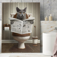 Load image into Gallery viewer, cat bathroom art
