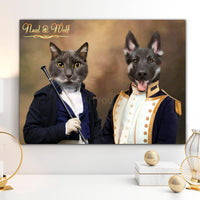 The seventh of many costume combinations for a two pets portrait