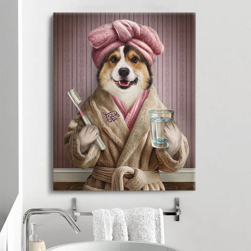 Pet bathroom portraits