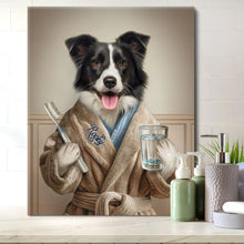 Load image into Gallery viewer, Bathrobe male dog wall art - var.5
