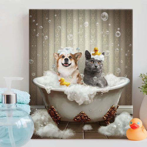 pet bathroom portraits