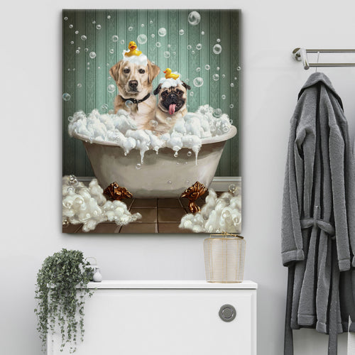 pet bathroom portraits