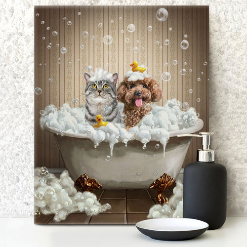 pet bathroom portraits