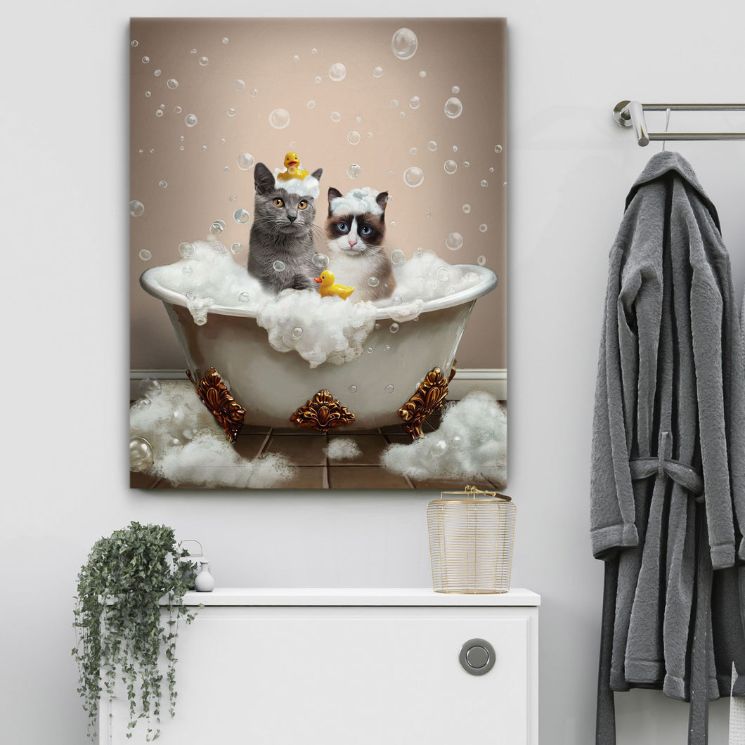 pet bathroom portraits