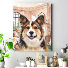 Load image into Gallery viewer, custom watercolor dog portrait
