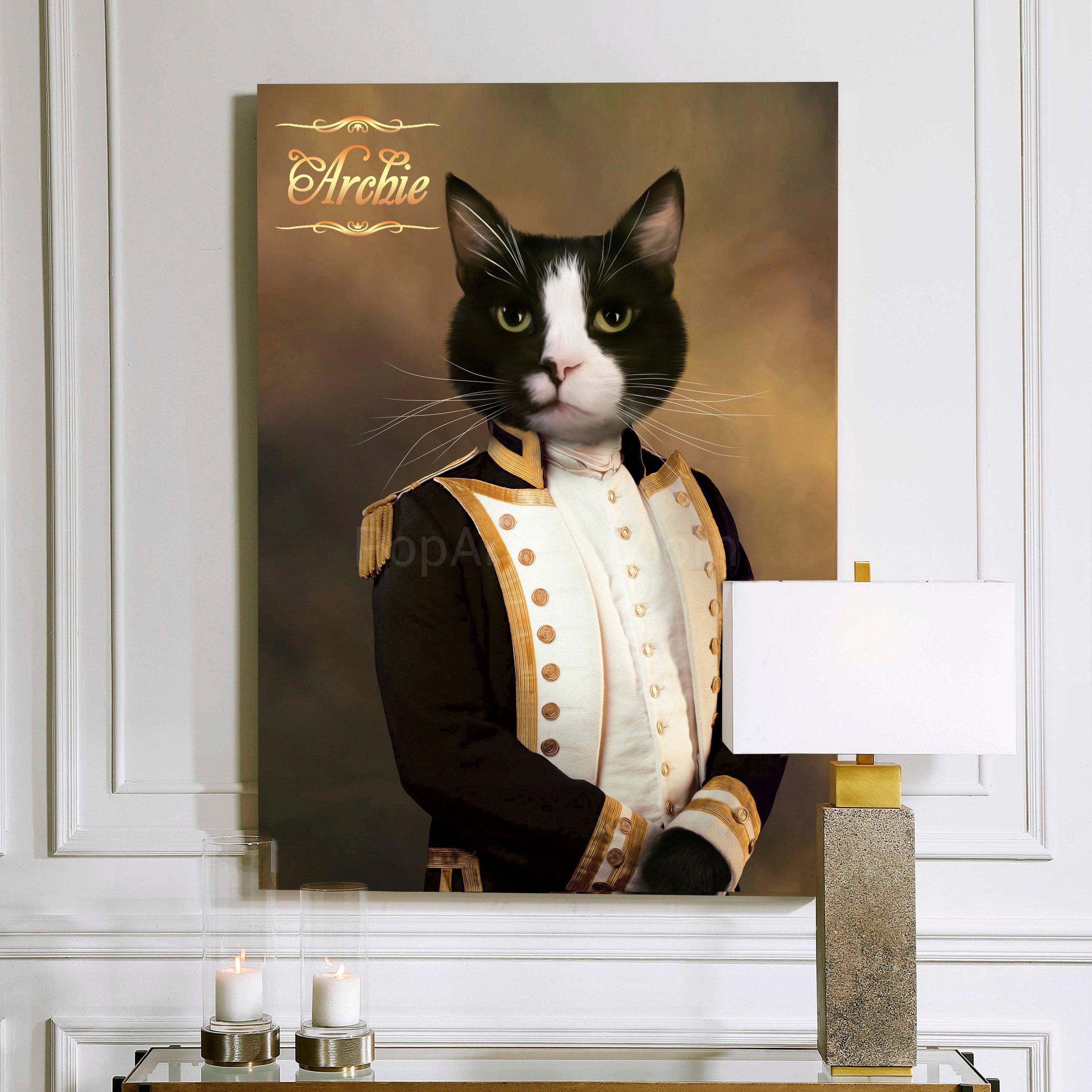 The Great Captain - custom cat portrait