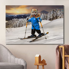 Load image into Gallery viewer, Skiing male pet portrait
