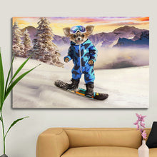 Load image into Gallery viewer, Snowboard male pet portrait
